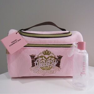 Juicy Couture Scottie Dog Velour Pink Hanging Cosmetic Bag